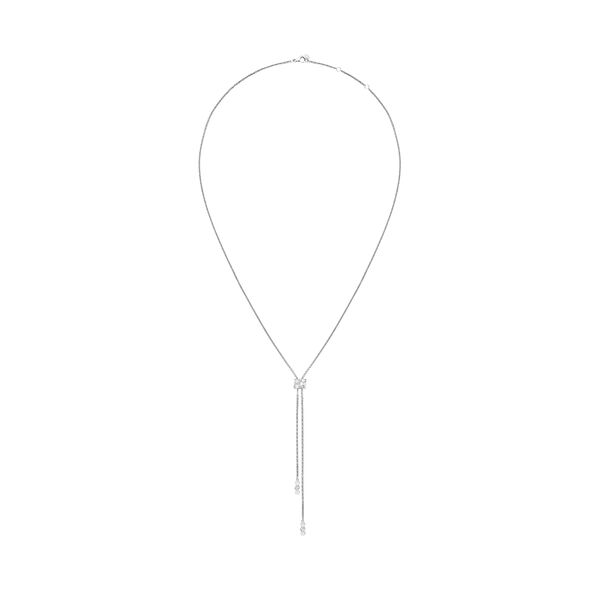 Bee de Chaumet White Gold and Diamond Bolo Tie Necklace